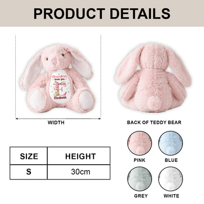 Grandma Loves You - Personalized Stuffed Bunny
