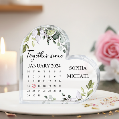 Engaged Calendar - Personalized Acrylic Plaque