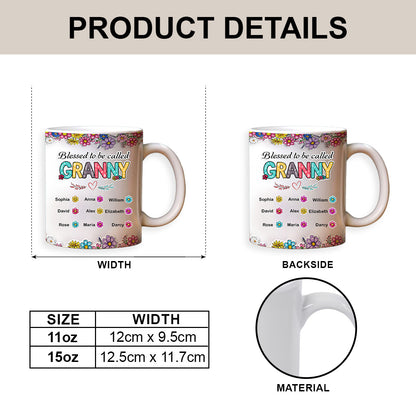 Blessed Nana Spring Flowers - Personalized Ceramic Mug