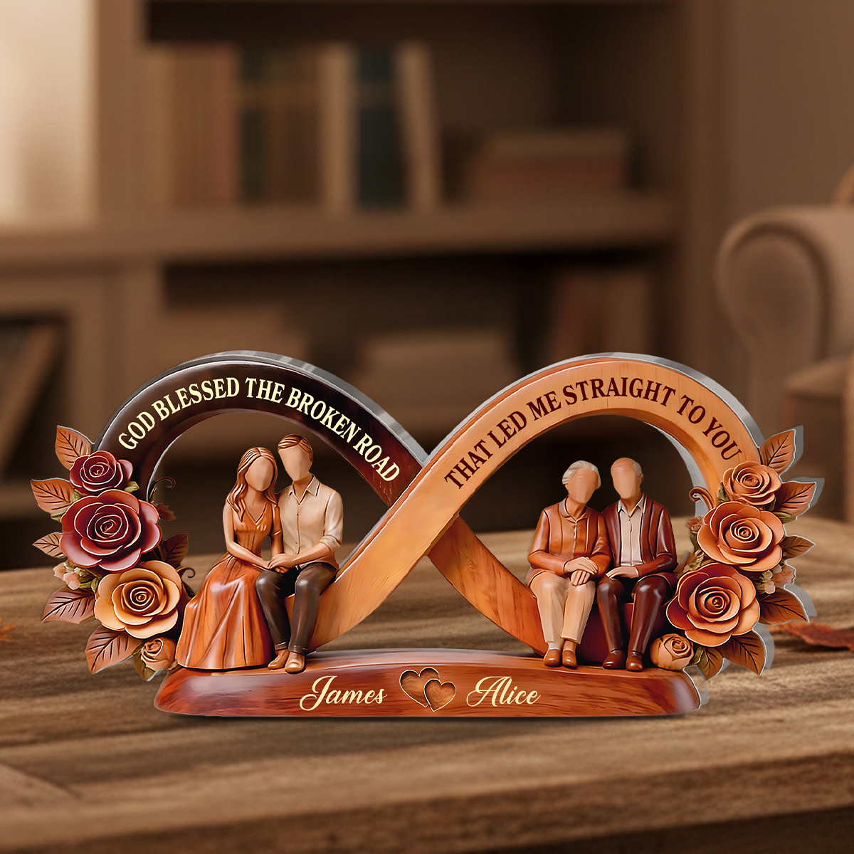 God Blessed The Broken Road That Led Me Straight To You - Personalized Acrylic Plaque