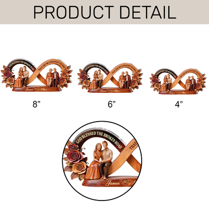 God Blessed The Broken Road That Led Me Straight To You - Personalized Acrylic Plaque