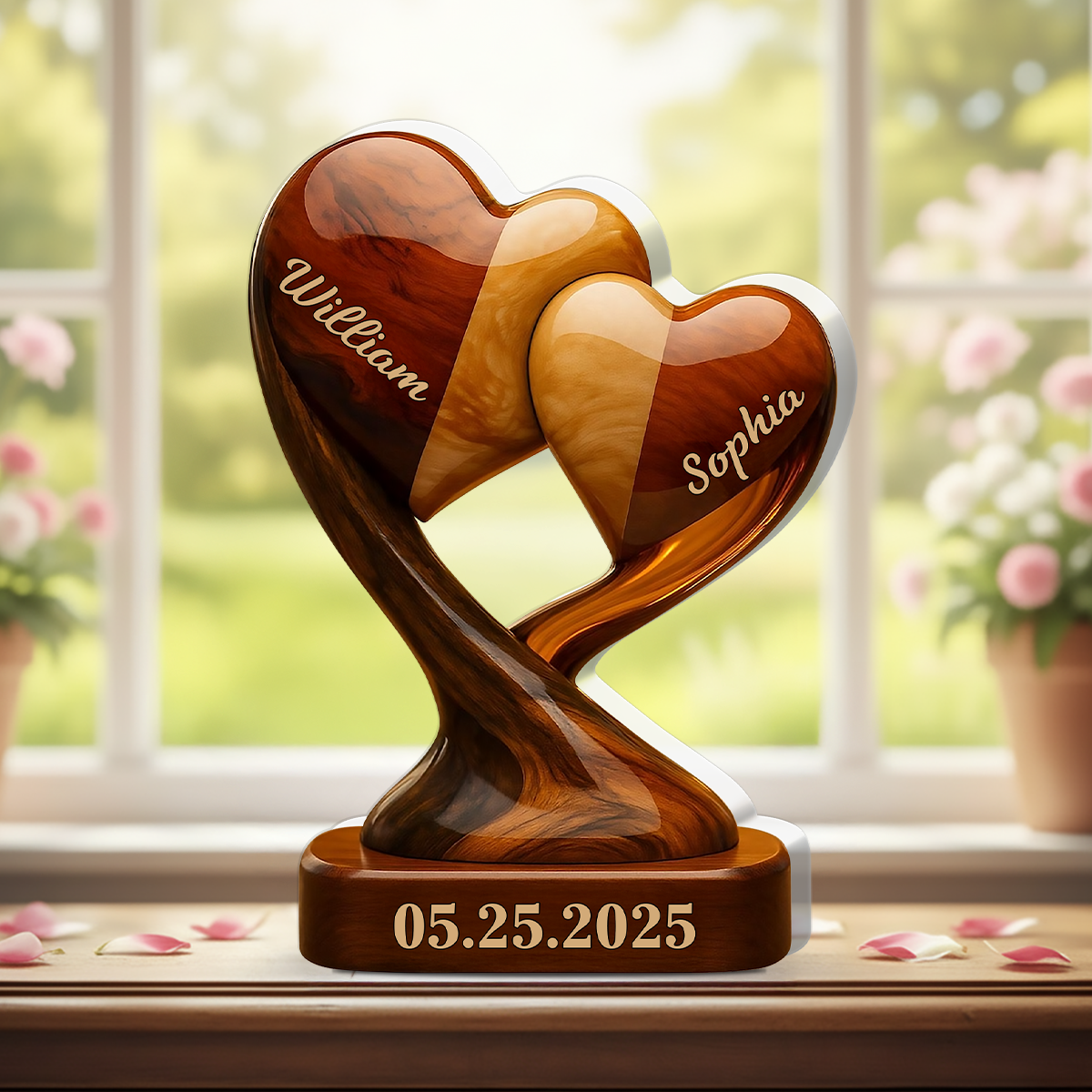 Couple Heart - Personalized Acrylic Plaque