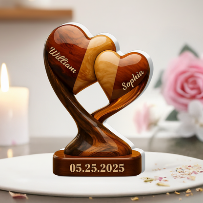 Couple Heart - Personalized Acrylic Plaque