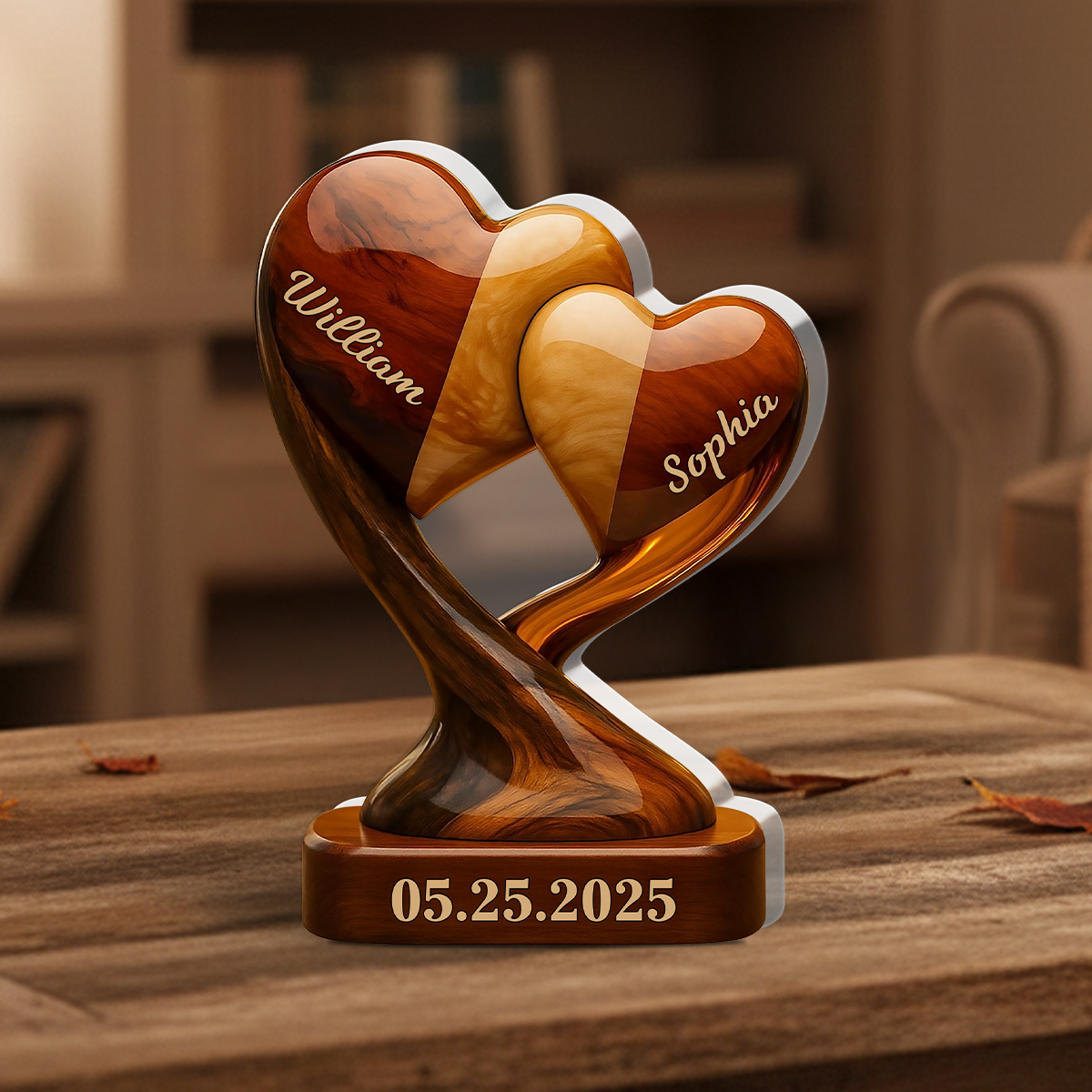 Couple Heart - Personalized Acrylic Plaque