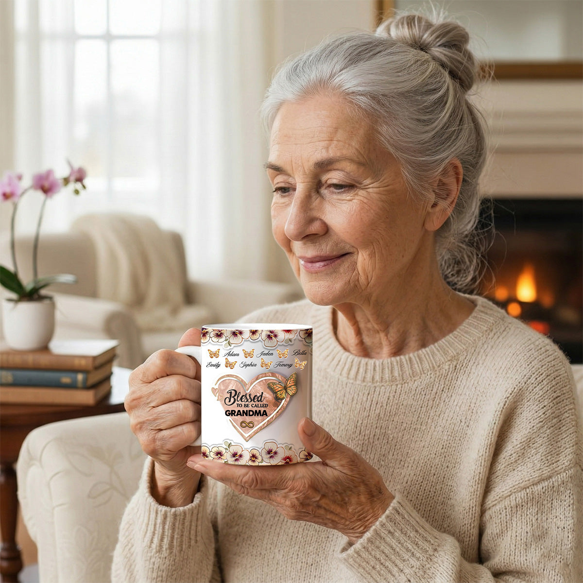 Blessed To Be Called Grandma - Personalized Ceramic Mug