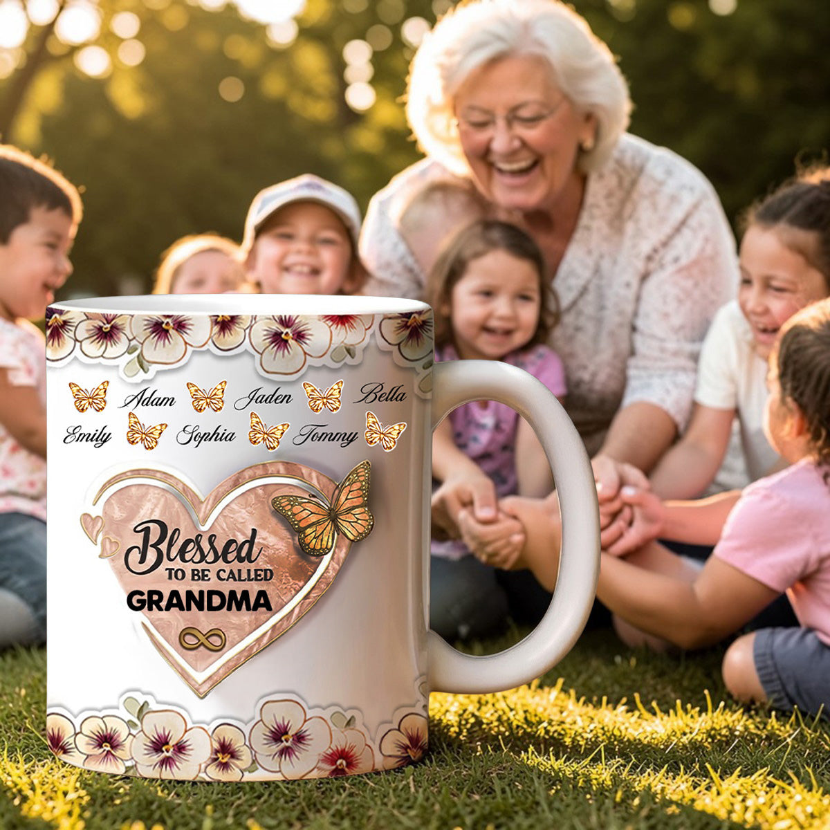 Blessed To Be Called Grandma - Personalized Ceramic Mug