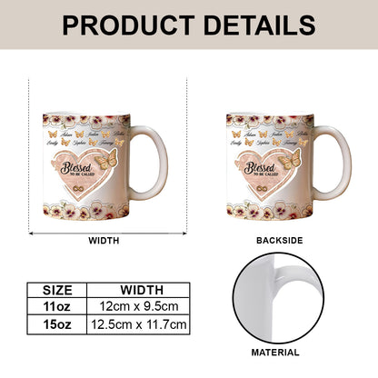 Blessed To Be Called Grandma - Personalized Ceramic Mug
