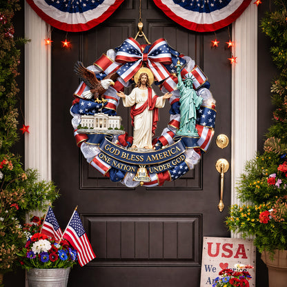 God Bless America - Personalized Door Sign
