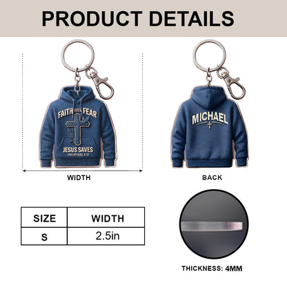 Faith Over Fear - Personalized  Keychain