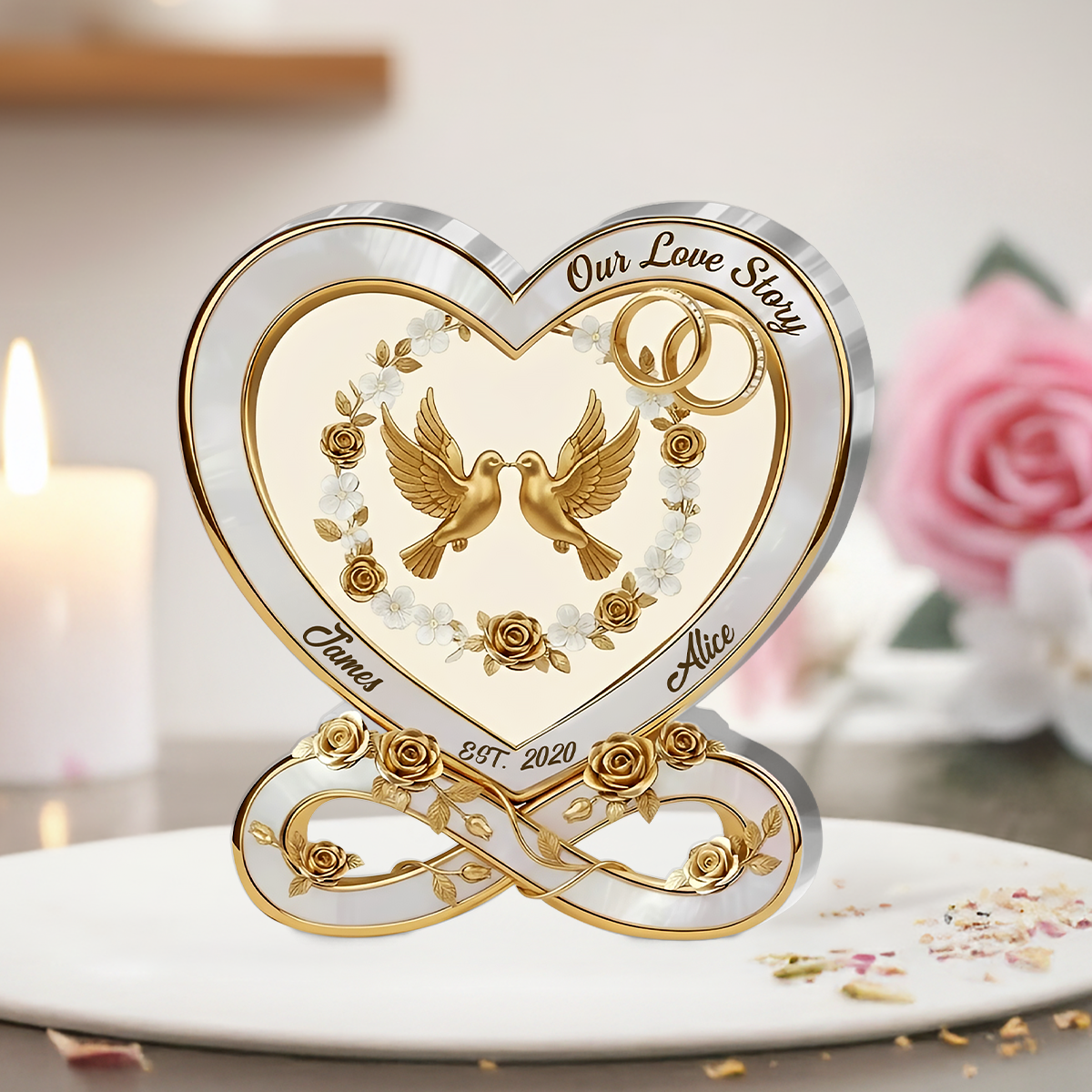 Our love story - Personalized Acrylic Plaque