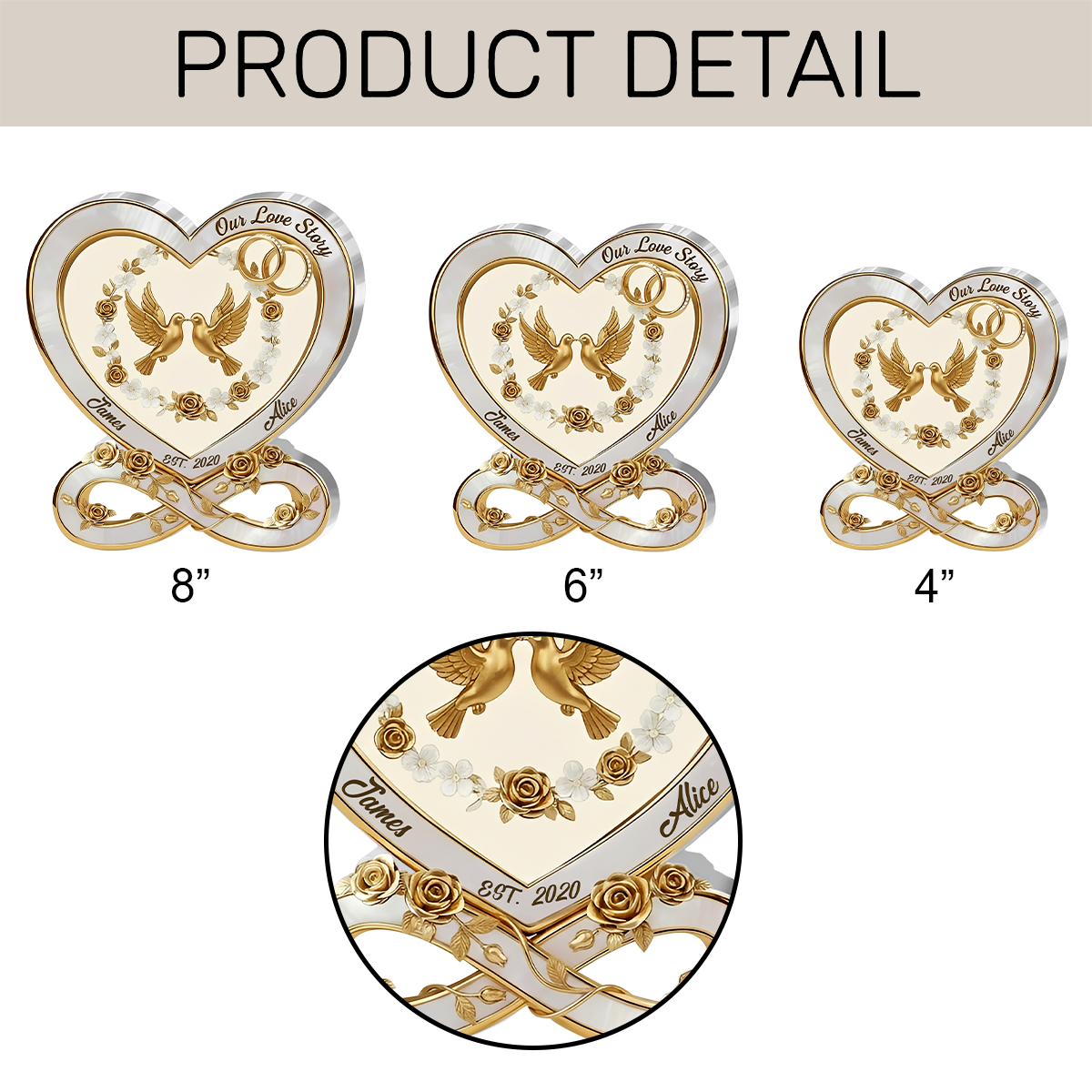 Our love story - Personalized Acrylic Plaque