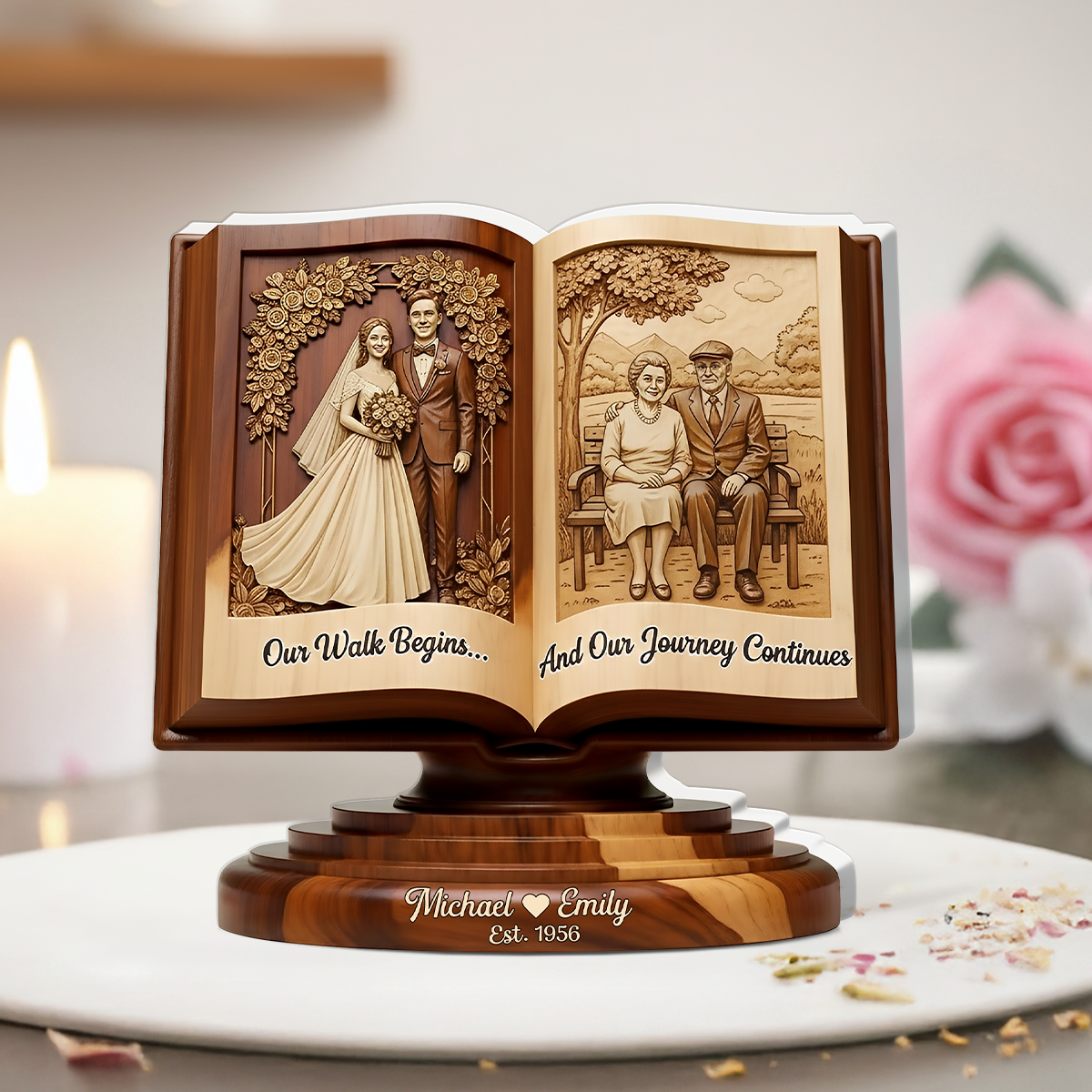 Our Walk Begins and Our Journey Continues- Personalized Acrylic Plaque