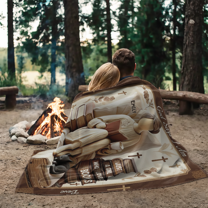God says I Am - Personalized  Sherpa Blanket