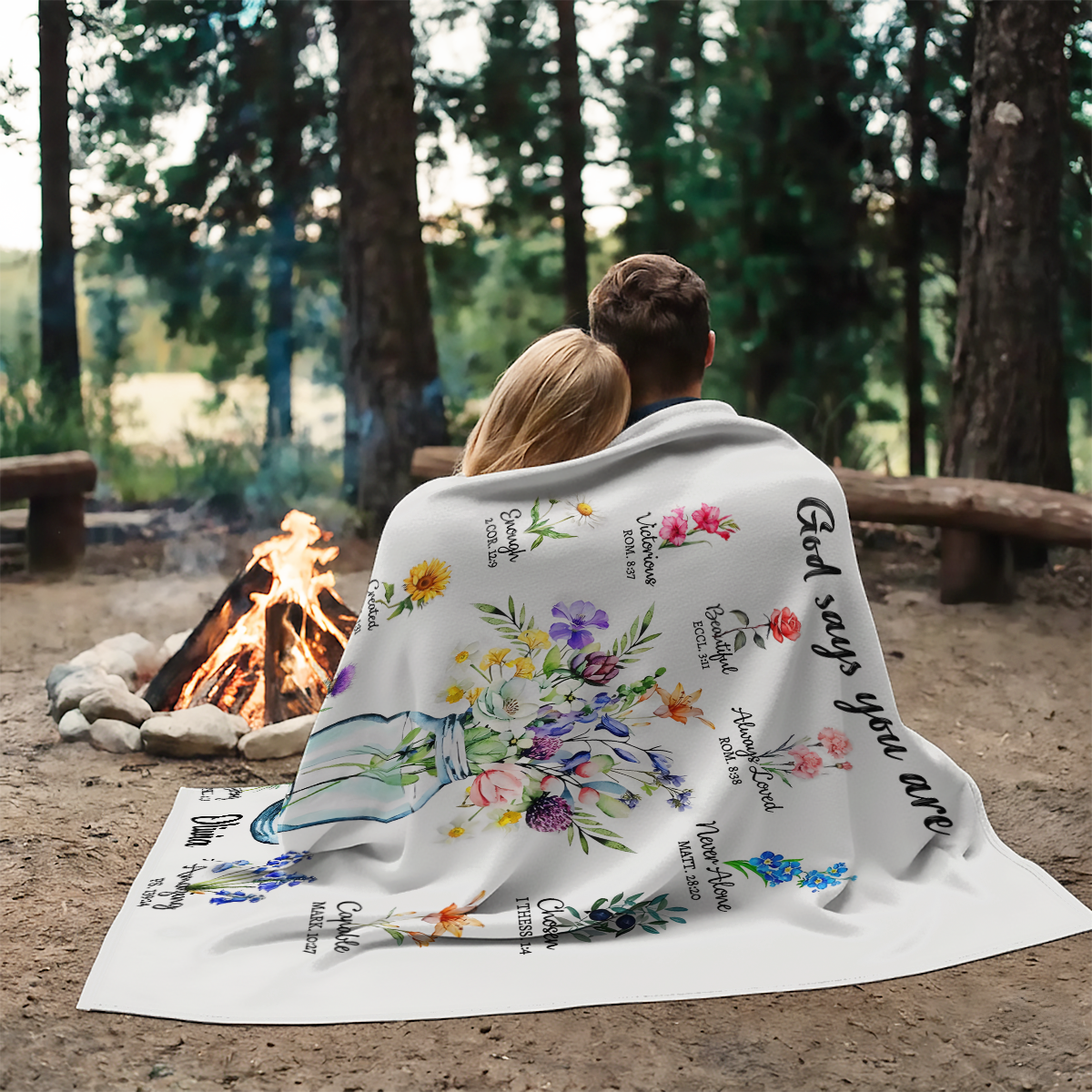 God Says You Are - Personalized Sherpa Blanket