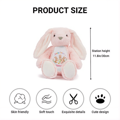 Happy Easter - Personalized Stuffed Bunny