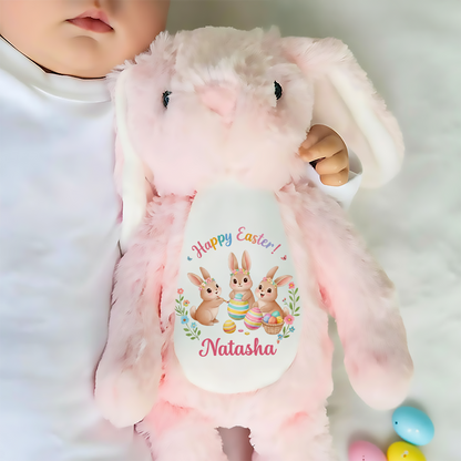 Happy Easter - Personalized Stuffed Bunny