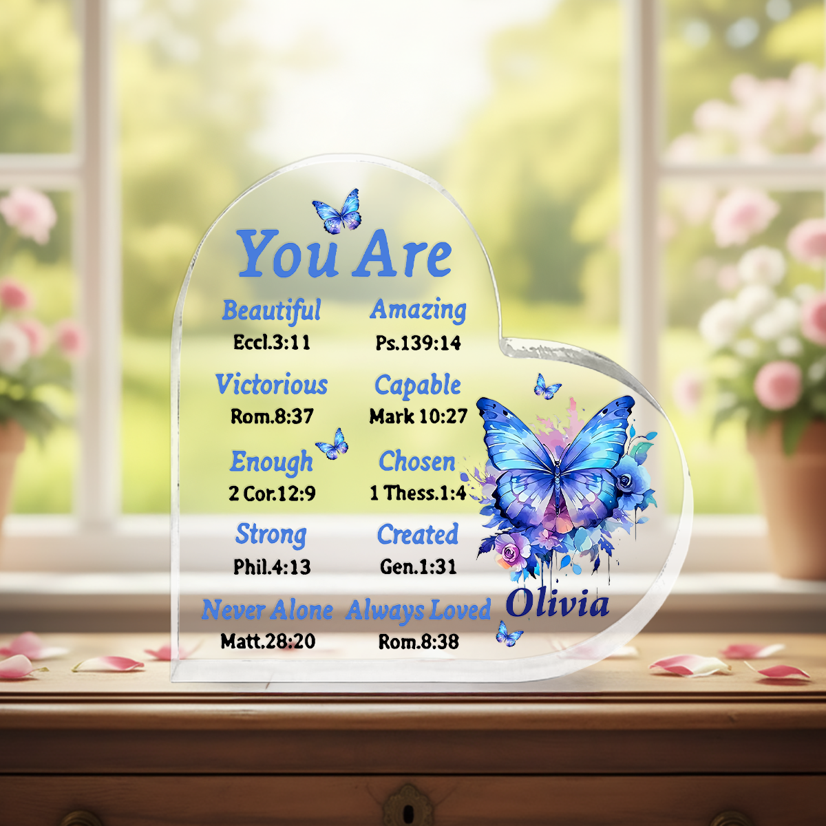 You Are - Personalized Heart Shape Acrylic Plaque