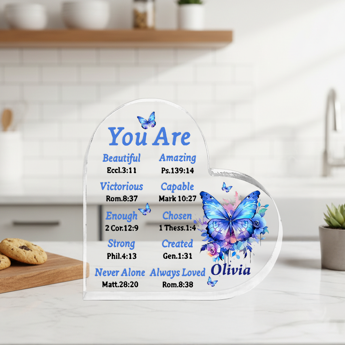 You Are - Personalized Heart Shape Acrylic Plaque