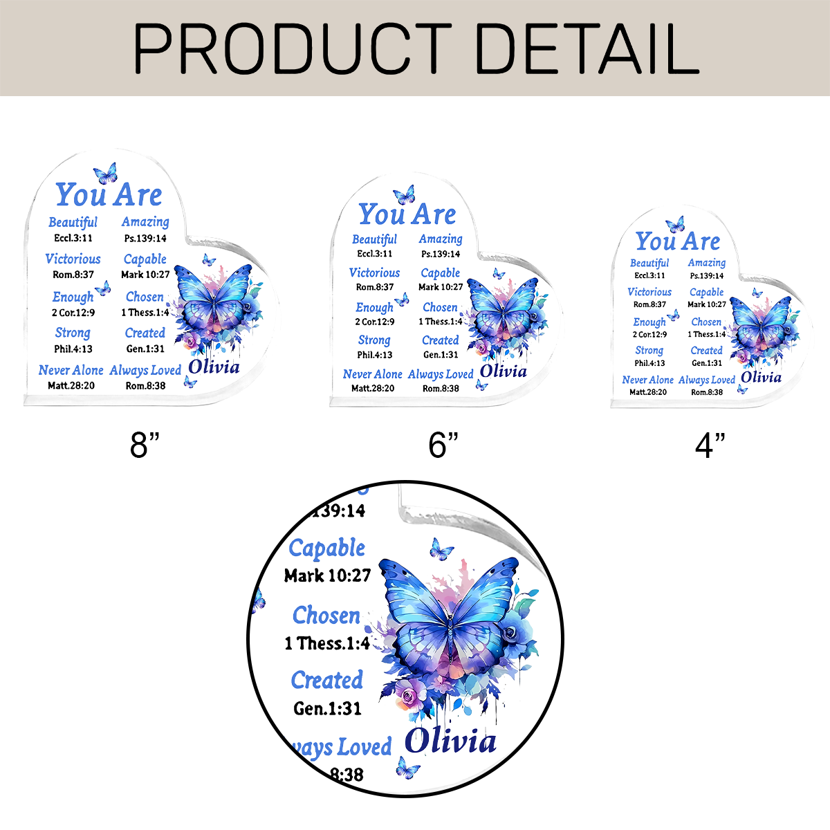 You Are - Personalized Heart Shape Acrylic Plaque