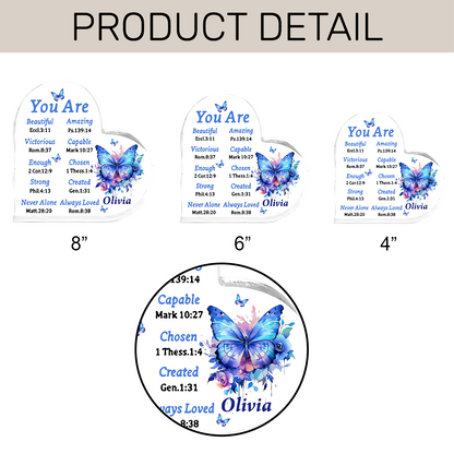 You Are - Personalized Heart Shape Acrylic Plaque