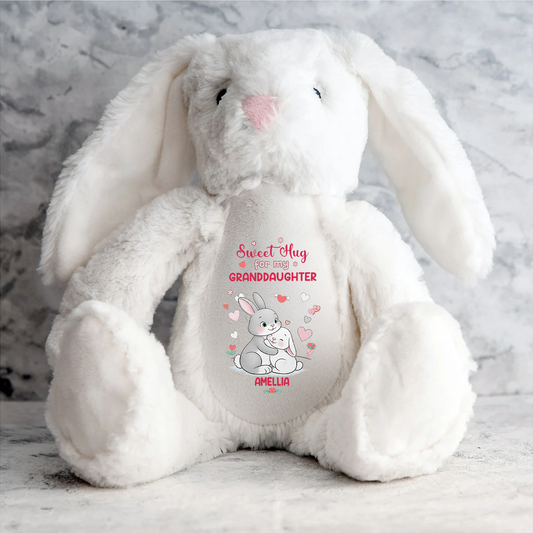 Sweet Hug For My Granddaughter - Personalized Stuffed Bunny