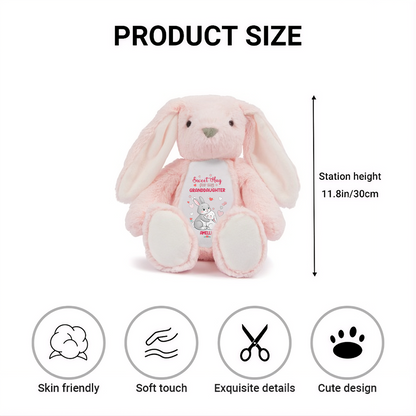 Sweet Hug For My Granddaughter - Personalized Stuffed Bunny