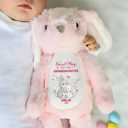 Sweet Hug For My Granddaughter - Personalized Stuffed Bunny