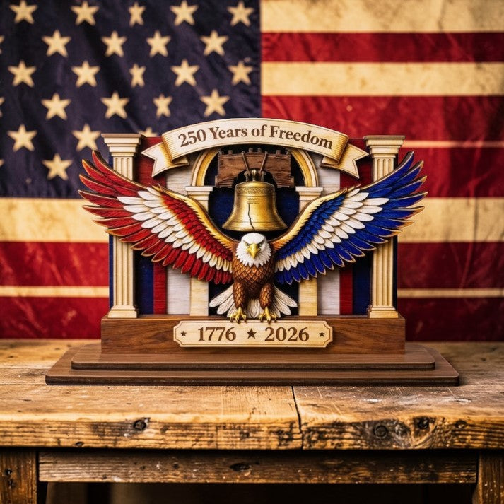 Freedom And Blessing - Wooden Plaque