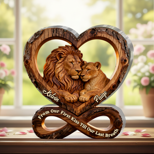 From Our First Kiss Till Our Last Breath - Personalized Acrylic Plaque