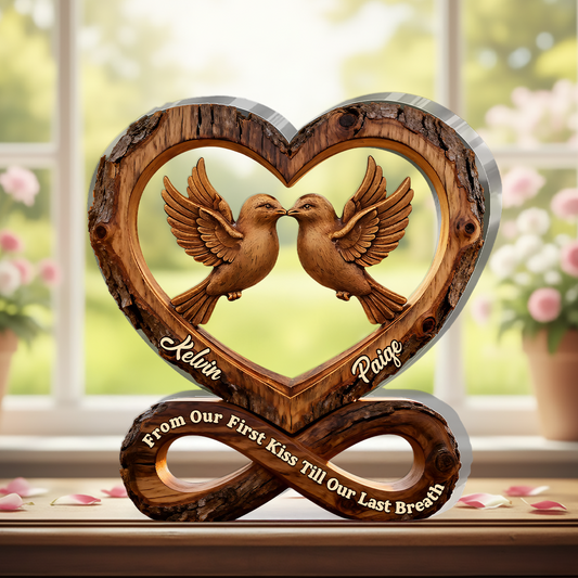 From Our First Kiss Till Our Last Breath - Personalized Acrylic Plaque