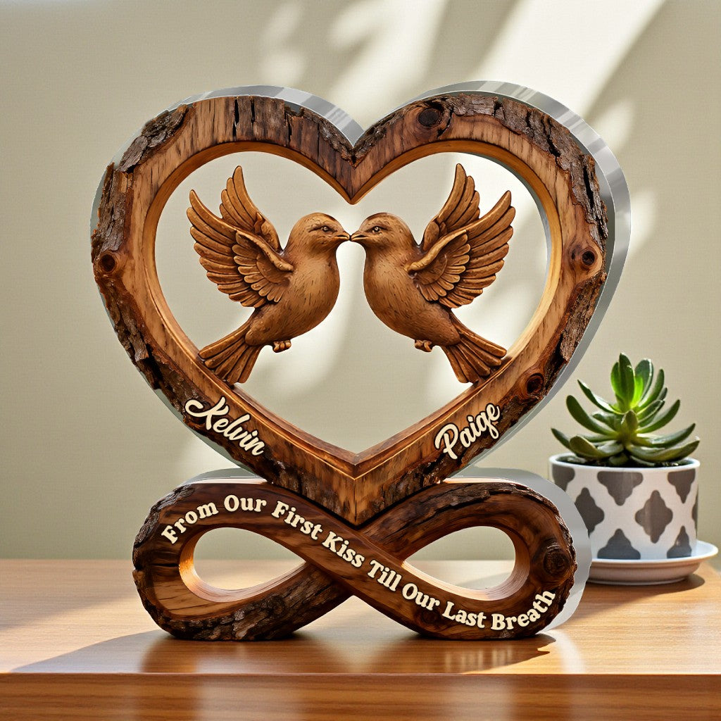 From Our First Kiss Till Our Last Breath - Personalized Acrylic Plaque