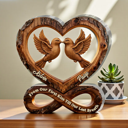 From Our First Kiss Till Our Last Breath - Personalized Acrylic Plaque