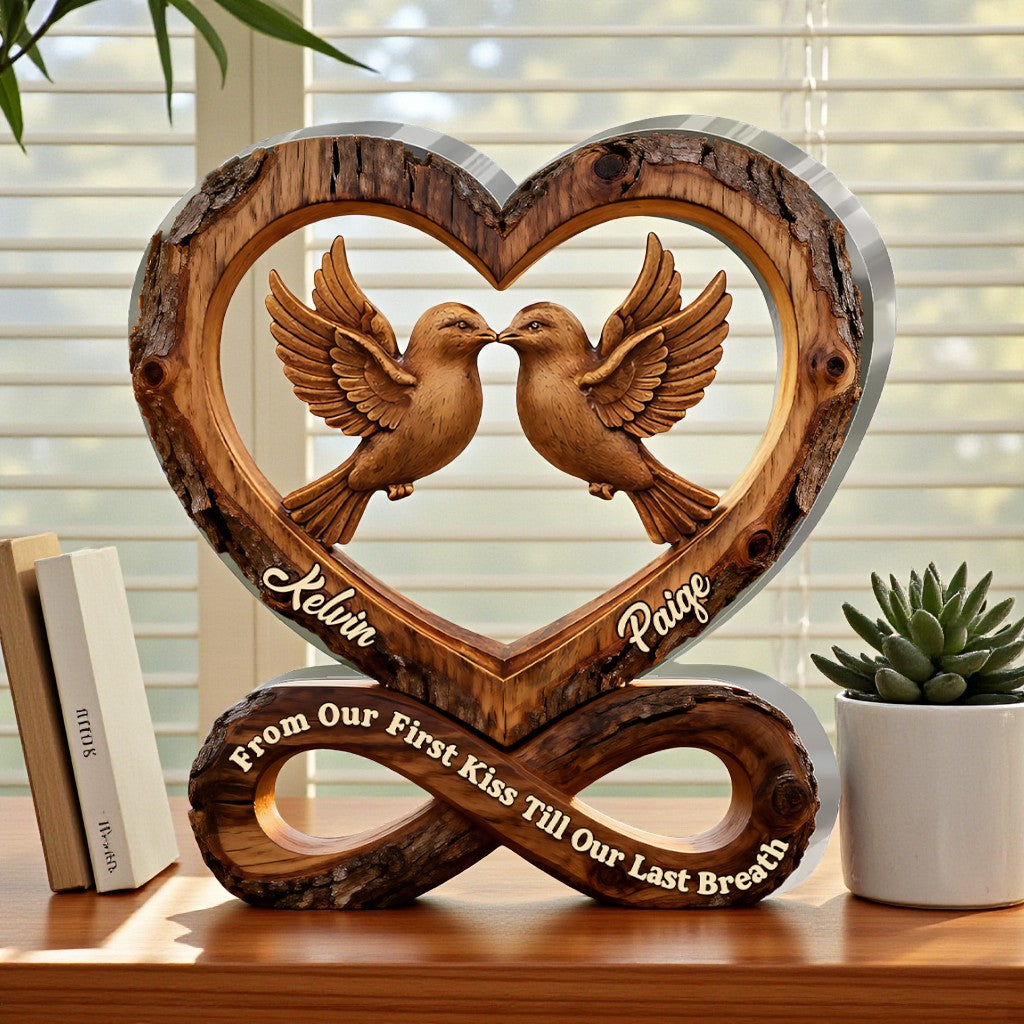 From Our First Kiss Till Our Last Breath - Personalized Acrylic Plaque