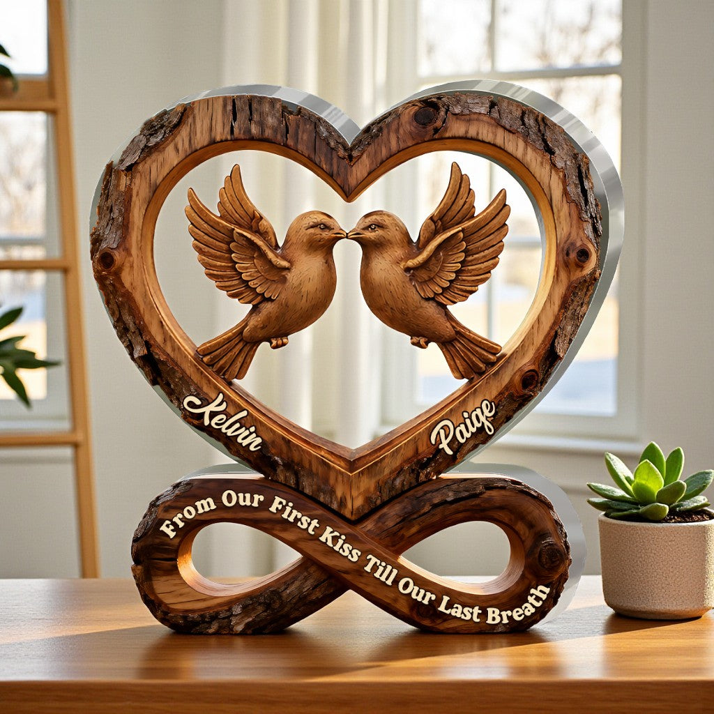 From Our First Kiss Till Our Last Breath - Personalized Acrylic Plaque