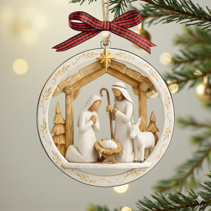 Nativity Scene Christmas Ornament
