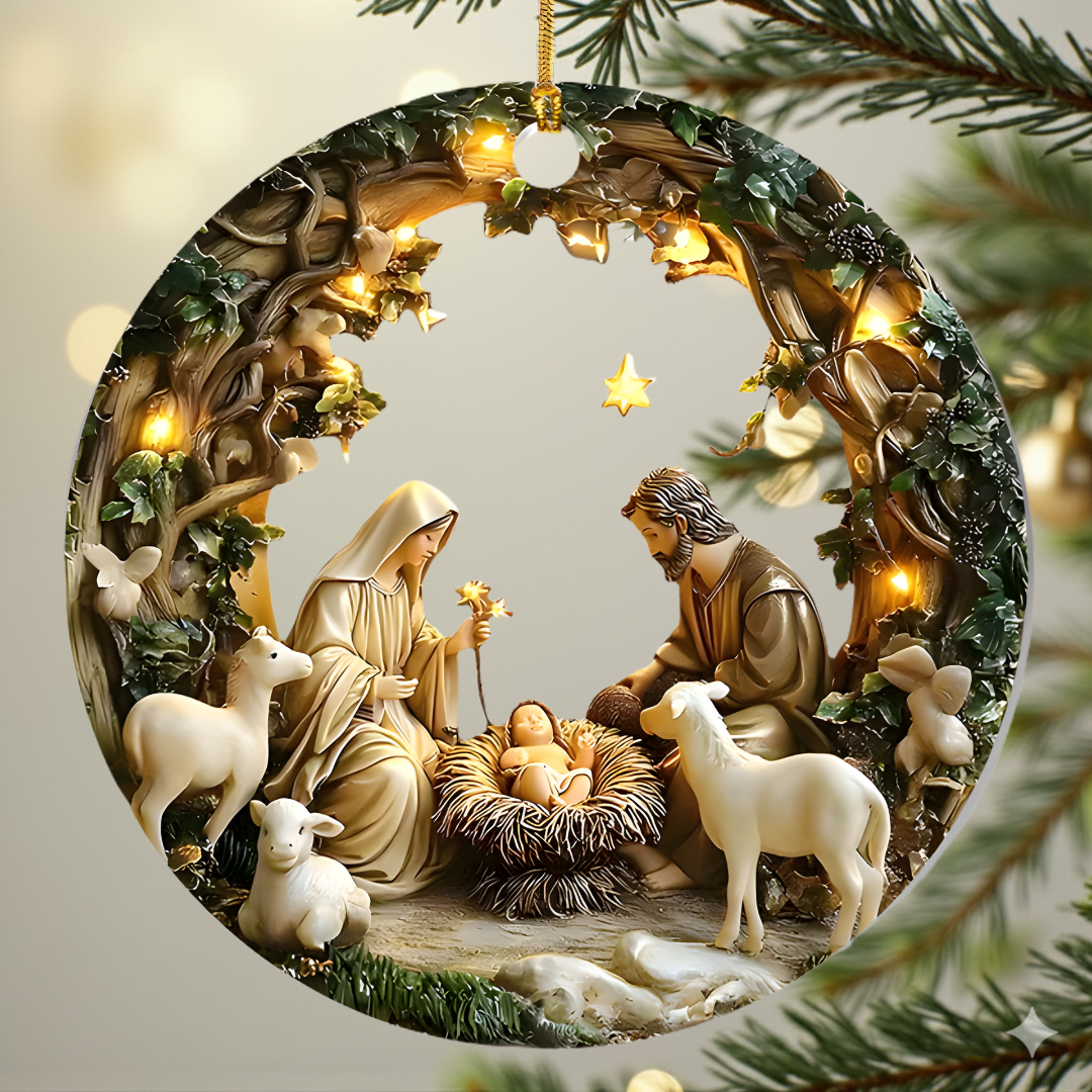 Holy Nativity Acrylic Ornament