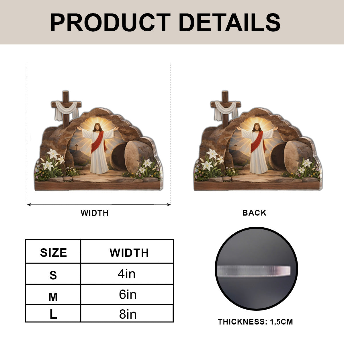 Jesus Resurrections - Acrylic Plaque