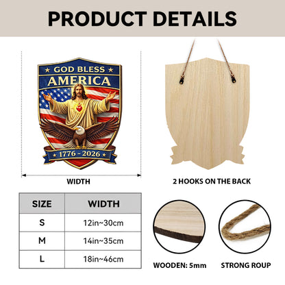 God Bless - Wooden Door Sign