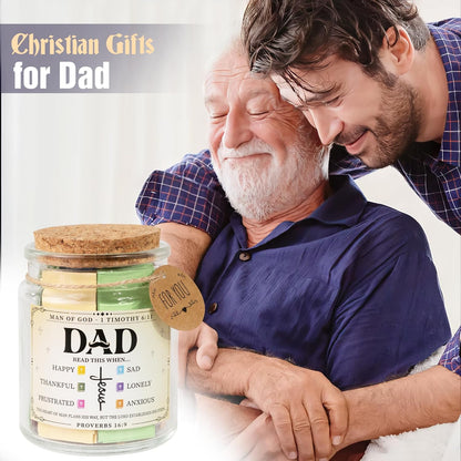 Bible Jar for Dad, Fathers Day Gifts for Dad, Christian Gifts for Men,Gifts for Dad, Prayer Jar, Hope Jar, Bible Stuff, Scripture Gifts.