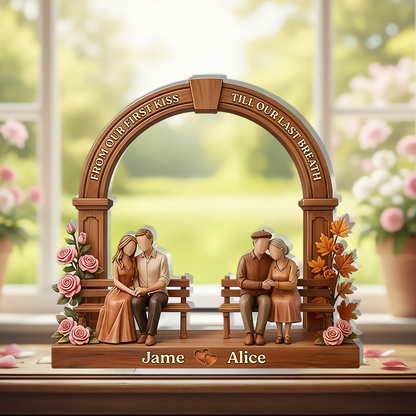 From Our First Kiss Till Our Last Breath - Personalized Acrylic Plaque