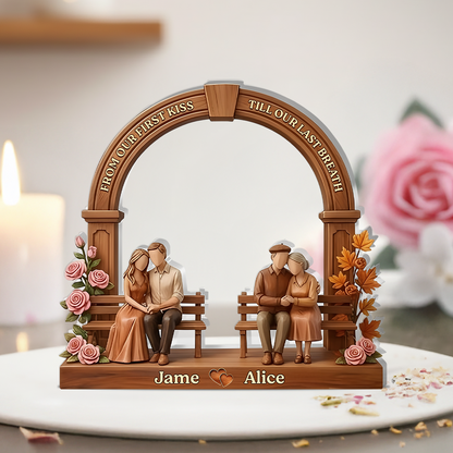 From Our First Kiss Till Our Last Breath - Personalized Acrylic Plaque