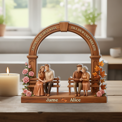 From Our First Kiss Till Our Last Breath - Personalized Acrylic Plaque