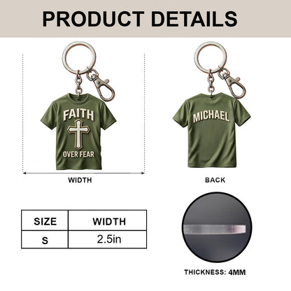 Faith Over Fear - Personalized  Keychain