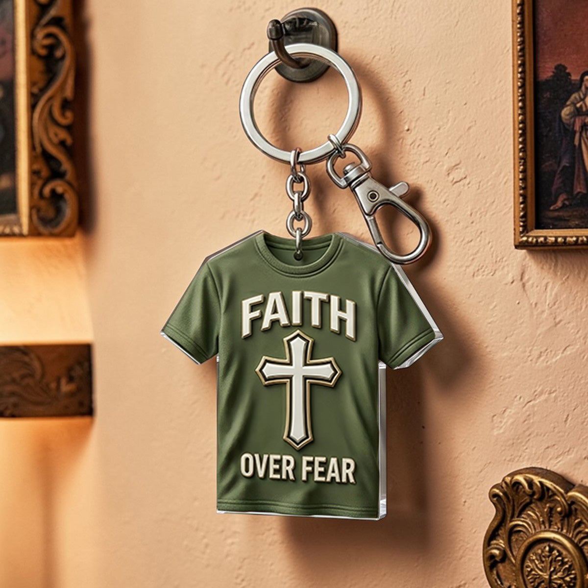 Faith Over Fear - Personalized  Keychain