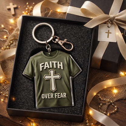 Faith Over Fear - Personalized  Keychain