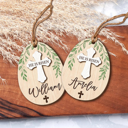 He Is Risen - Personalized Easter Basket Tag