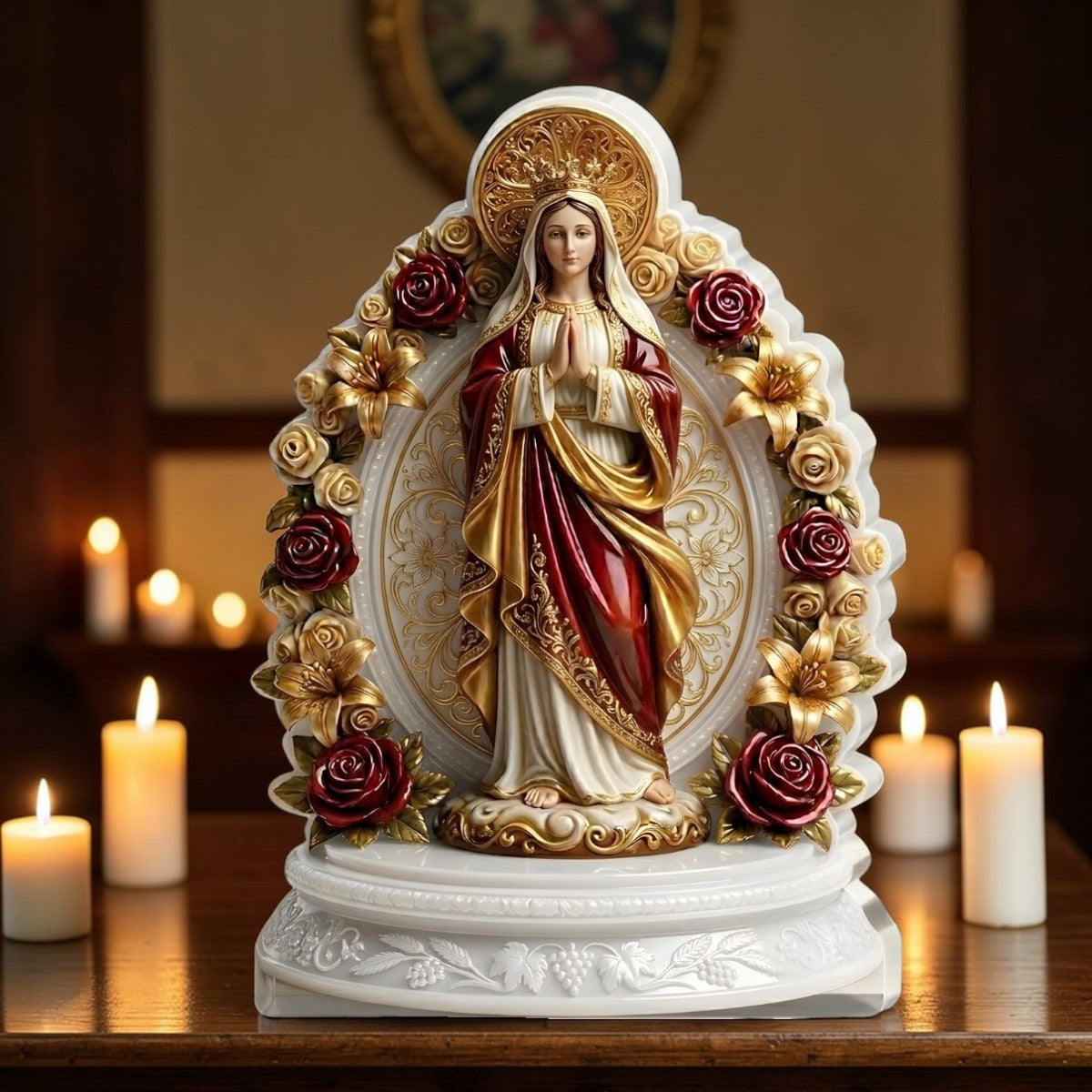 Our Lady of Grace Statue - Acrylic Plaque