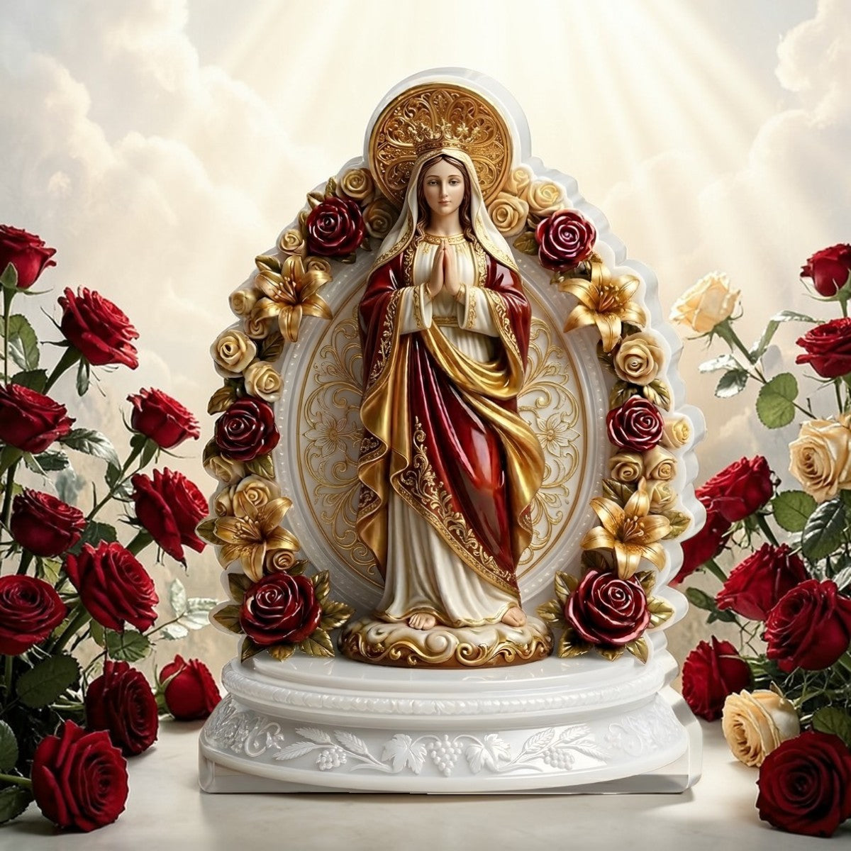 Our Lady of Grace Statue - Acrylic Plaque