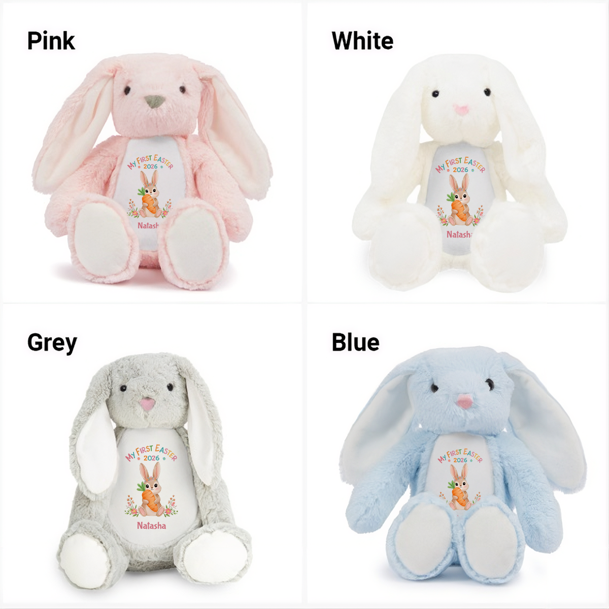 My Frist Easter 2026 - Personalized Stuffed Bunny
