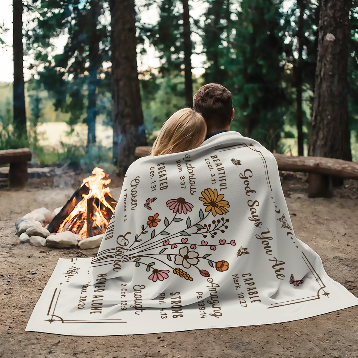 God Says You Are - Personalized Sherpa Blanket